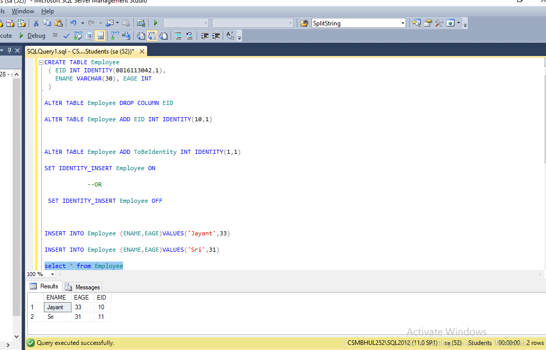 Sql Check If Identity Column Exists