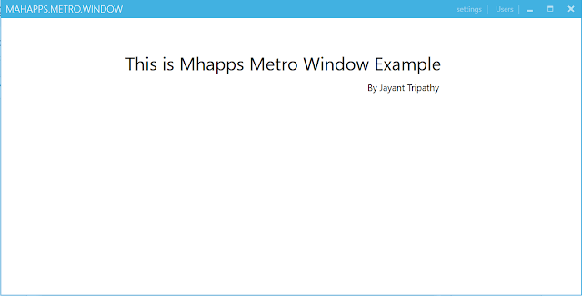 WPF Metro Window