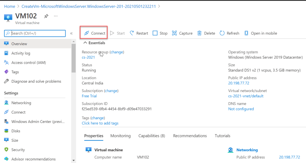 Azure VM RDP