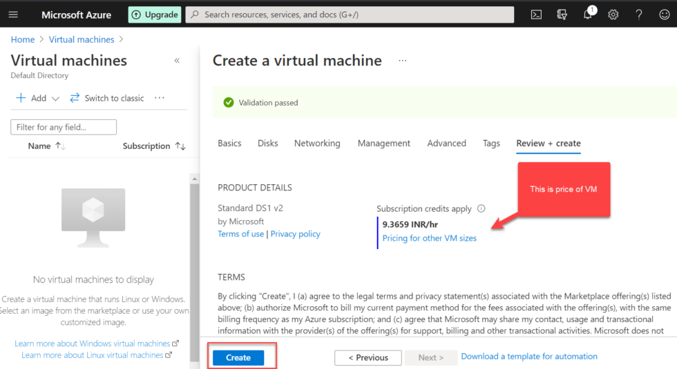 Azure VM Price