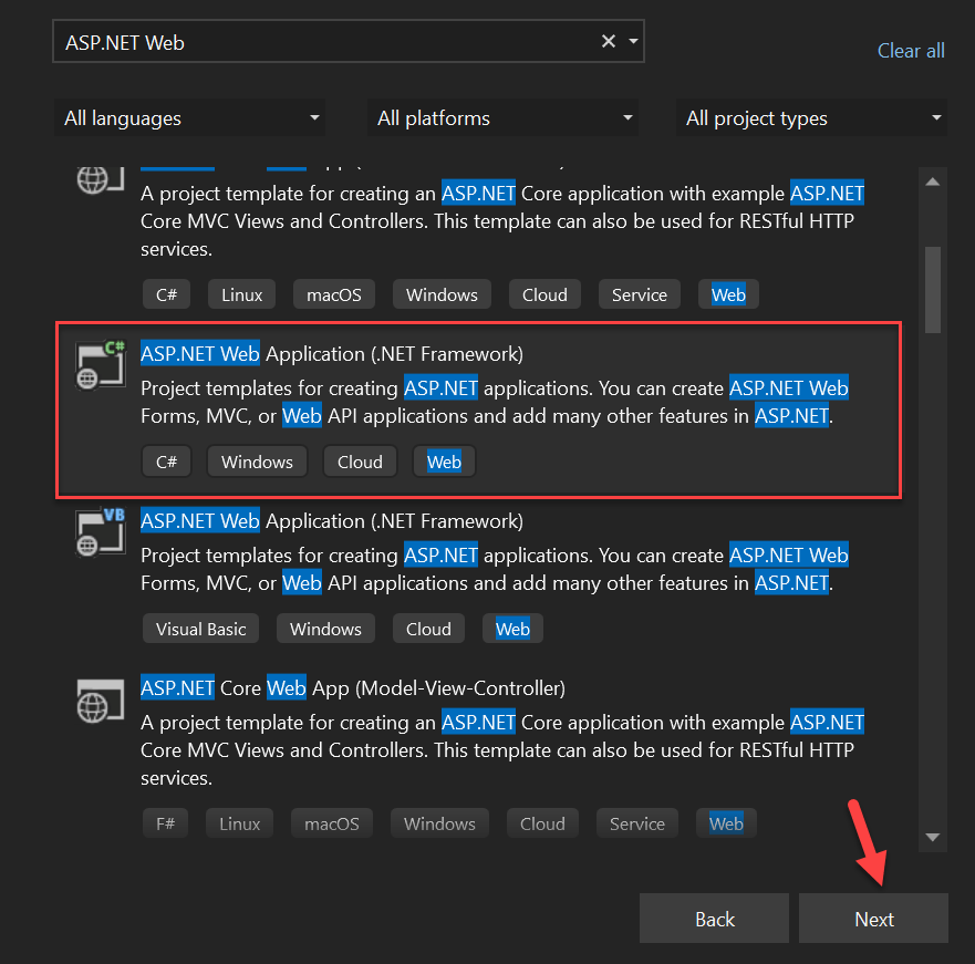 ASP.NET Web Application(.NET Framework)