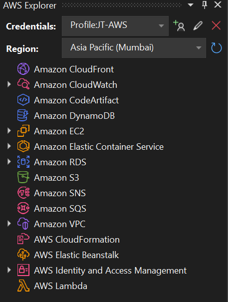 aws-toolkit-in-vs