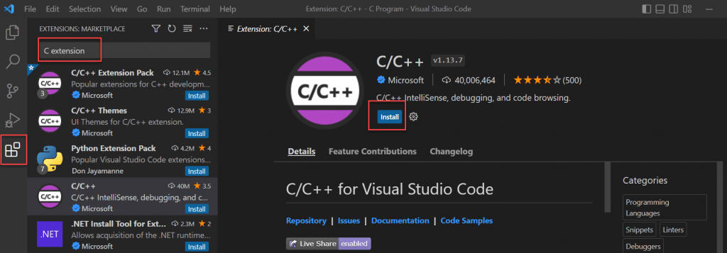 Install C Extension