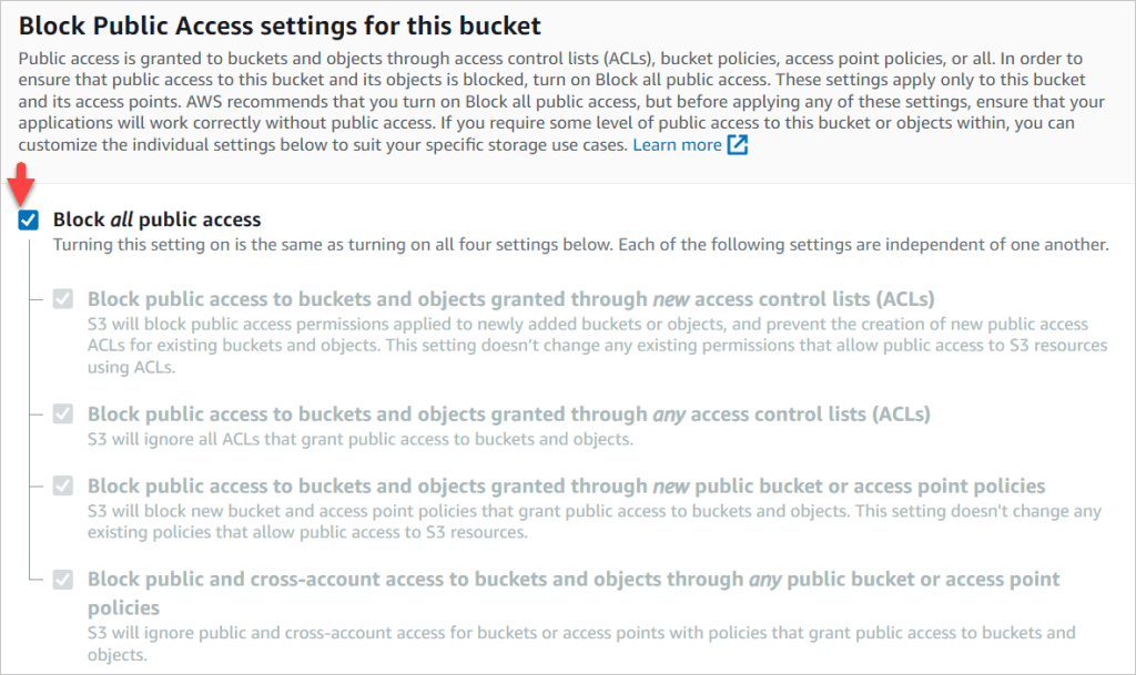 AWS S3 bucket using CloudFront- Block public access