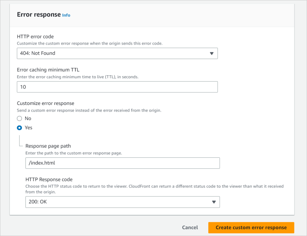 AWS S3 bucket using CloudFront Eoor response 404