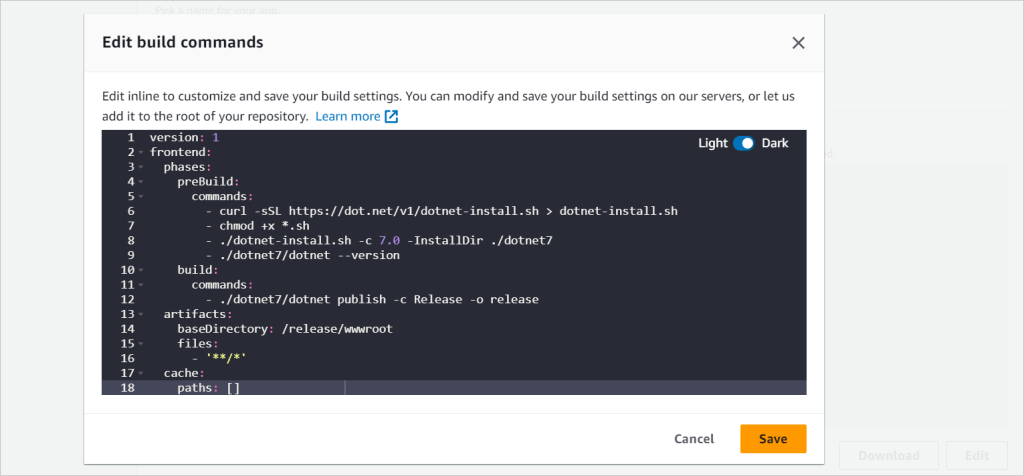 AWS-Amplify-hosting-build-settings-edit-build