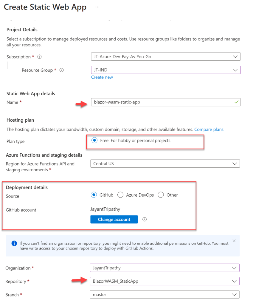 Create a Blazor Web-Assembly App using Azure Function and deploy it as ...