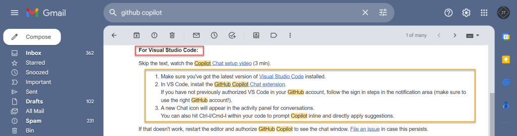 GitHub Copilot Chat- Confirmation