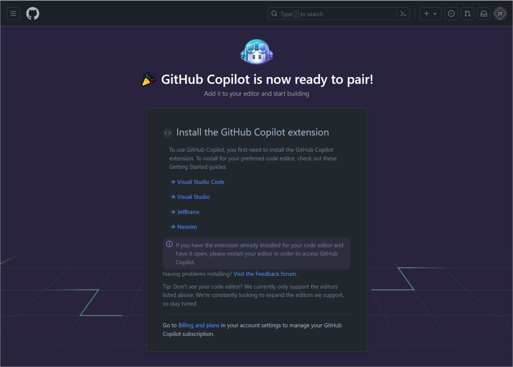 GitHub Copilot Chat Ready