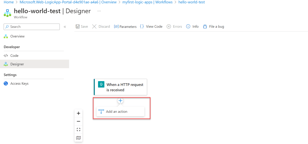 Azure Logic Apps- Add Action