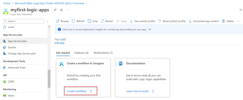 Azure Logic Apps Create Workflow