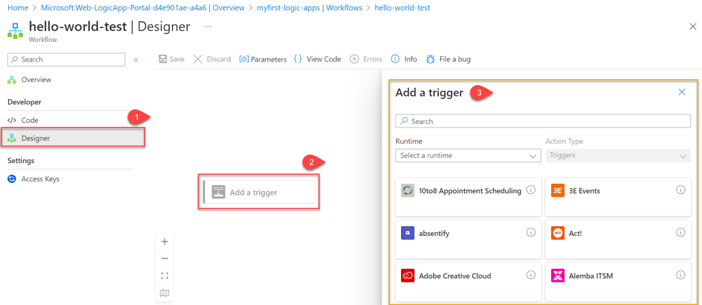 Azure Logic Apps Workflow Designer