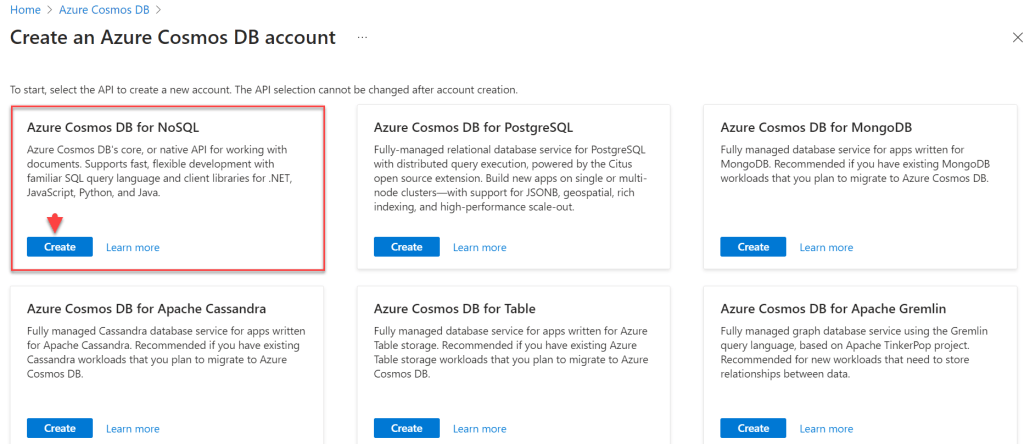 Azure Cosmos DB for NoSQL