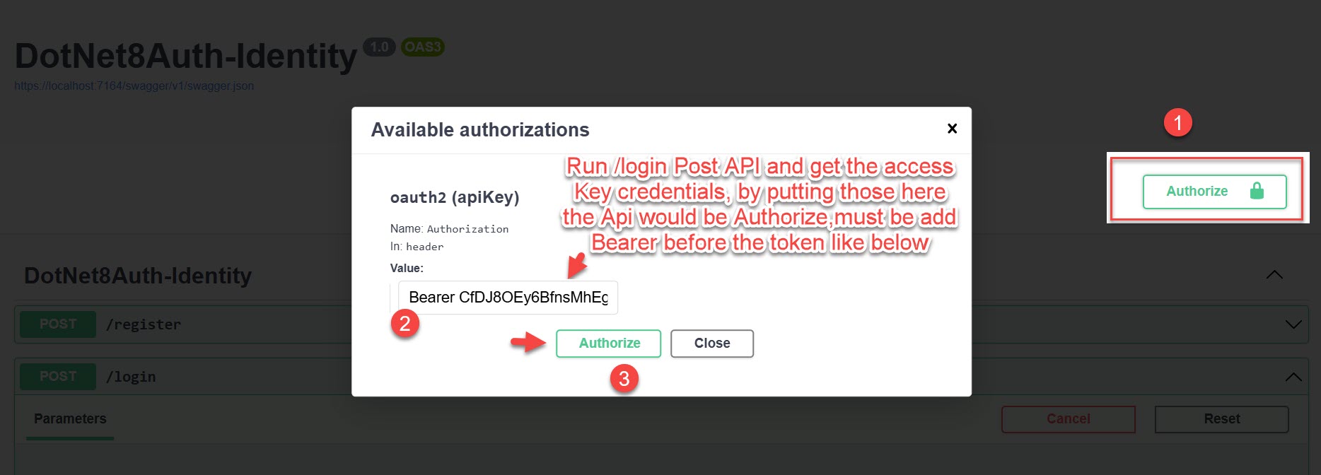 .NET 8 Authentication with Identity in a Web API using Bearer Tokens ...