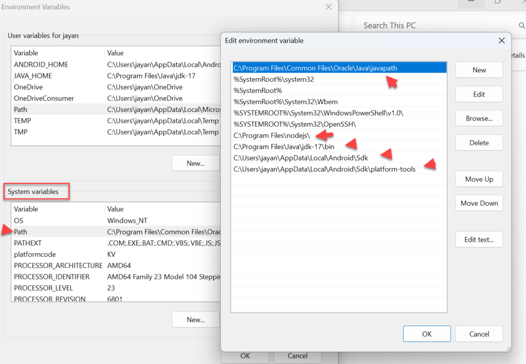 android-Environment-path-system-variables-path