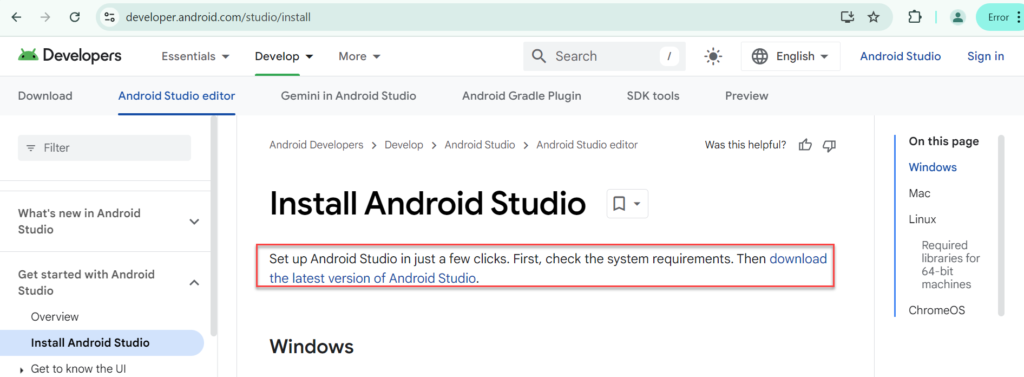 install-android-studio