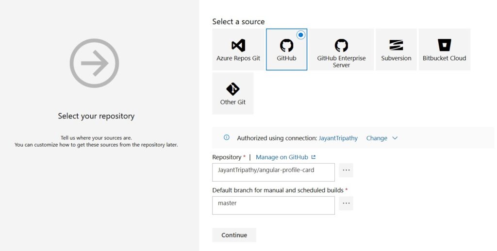 azure-pipeline-select-repo