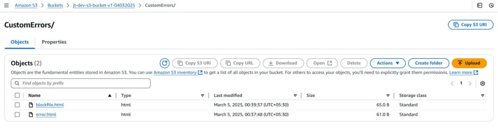 S3-bucket-customerror-pages