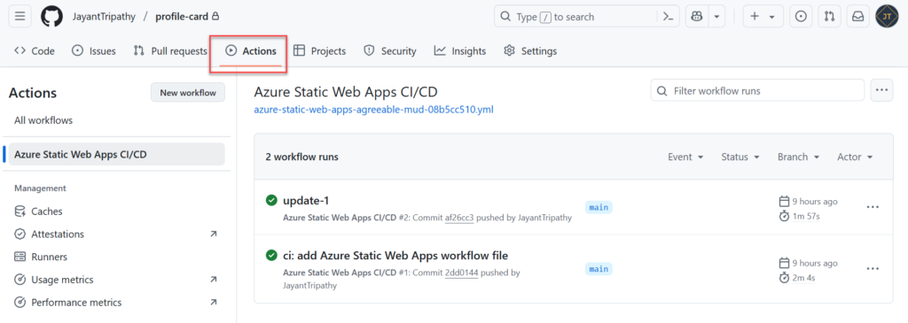 github-actions-workflow-success