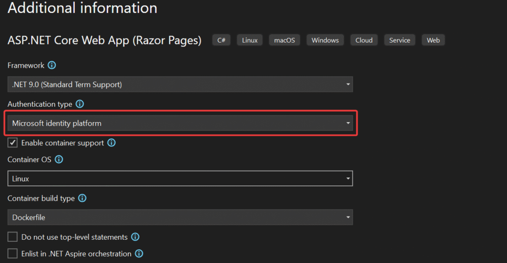 .netcore-razor-page-with-Microsoft-identity-platform