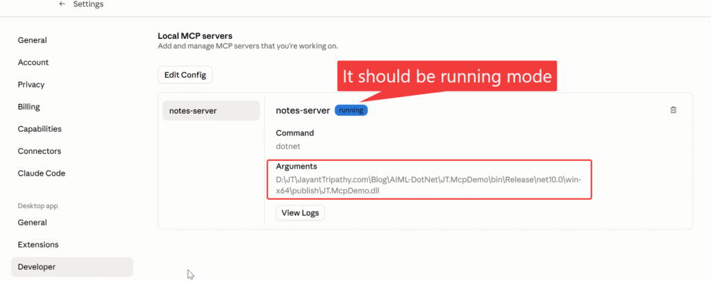 Claude desktop develop MCP Server