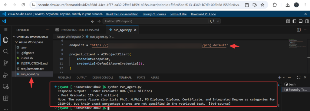 azureai-foundry-project-knowledge-base-run-code